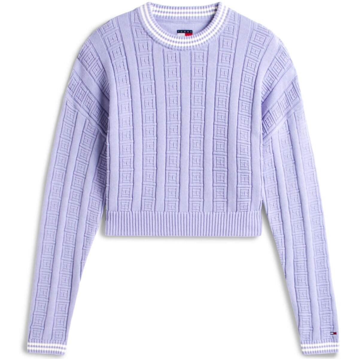 Tommy Jeans  Tjw Boxy Flag Cable  Fialová