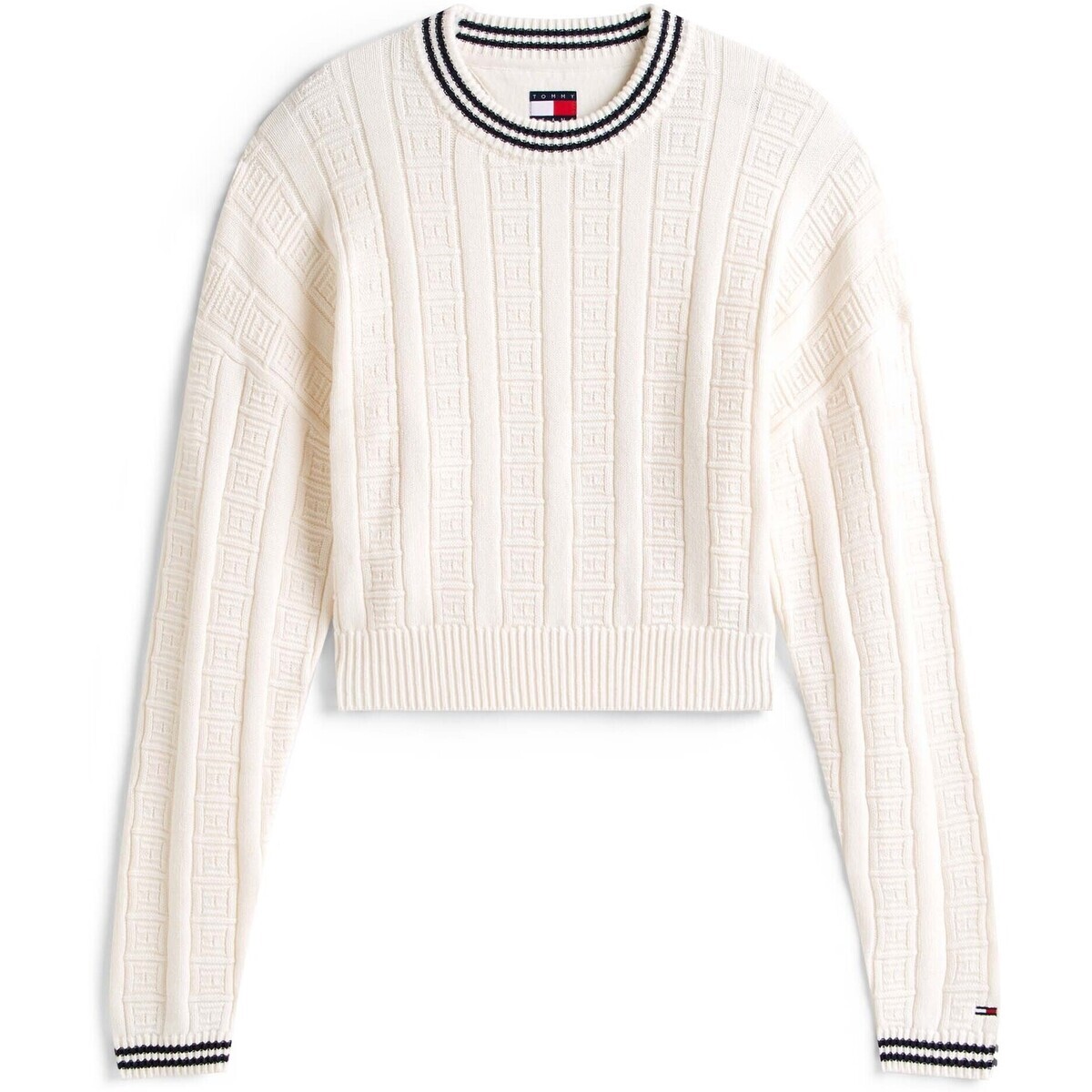 Tommy Jeans  Tjw Boxy Flag Cable  Bílá