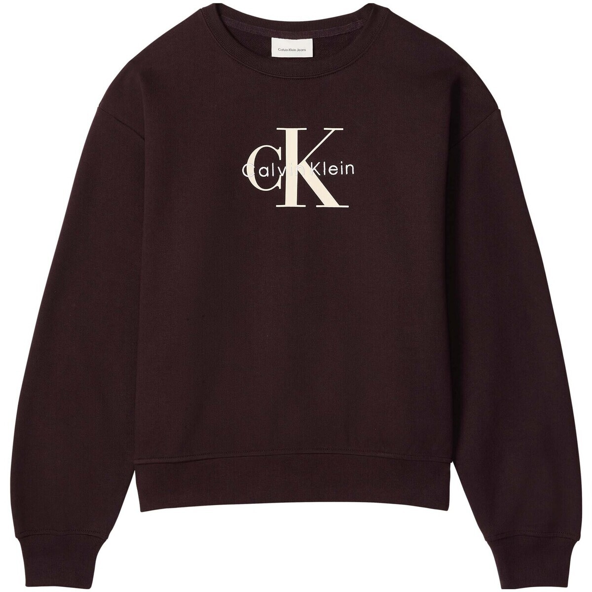 Calvin Klein Jeans  Ls Monologo French T  Hnědá