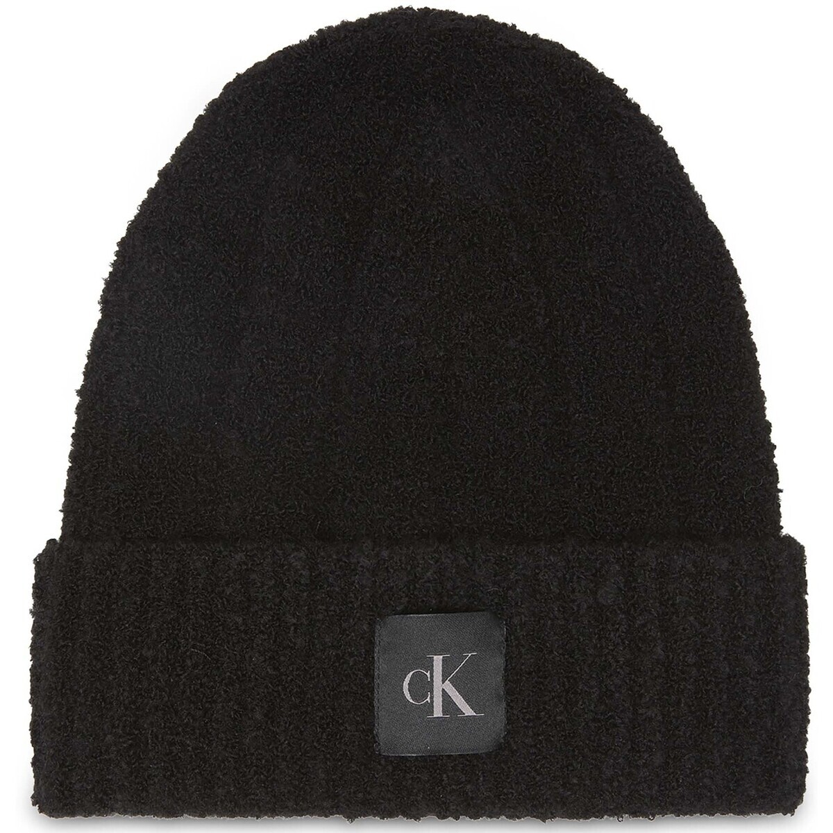 Calvin Klein Jeans  Ck Patch Boucle Beanie  Černá