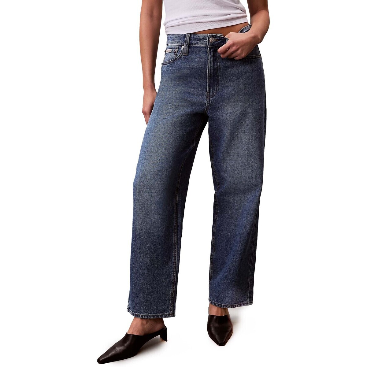 Calvin Klein Jeans  Eu Barrel Jean Indig  Modrá
