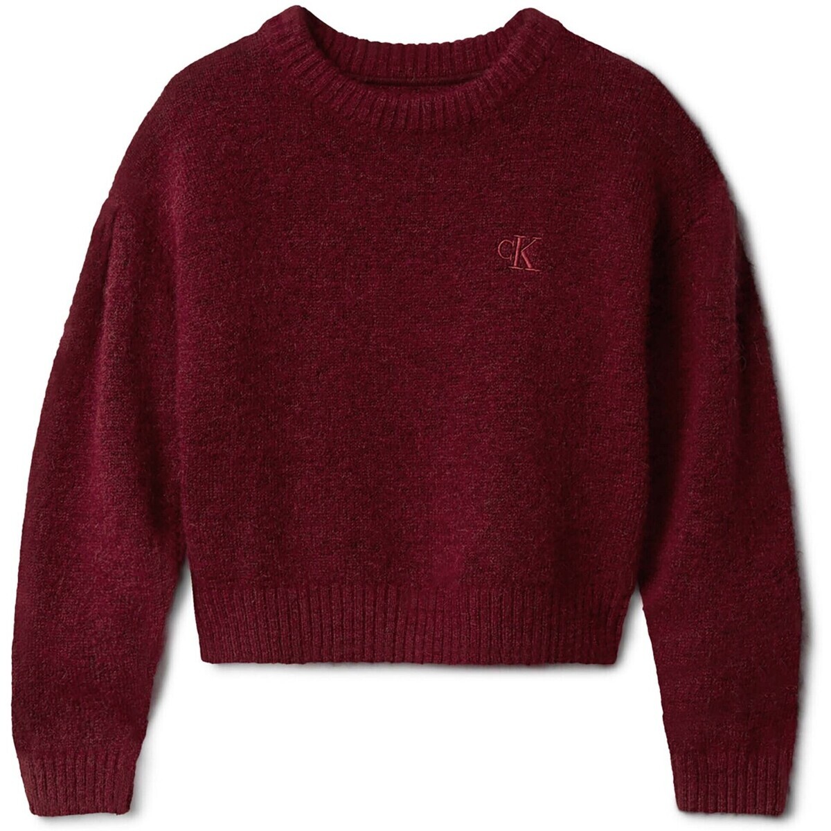Calvin Klein Jeans  Box Pleat Fluffy Sweater  Hnědá