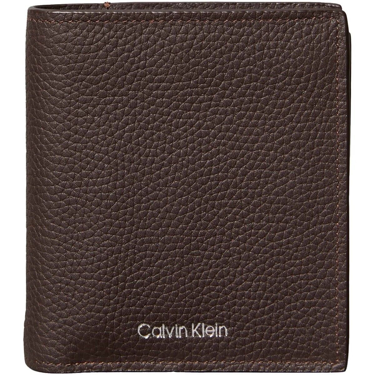 Calvin Klein Jeans  Foil Emboss Slim Trifold W/ Card  Hnědá
