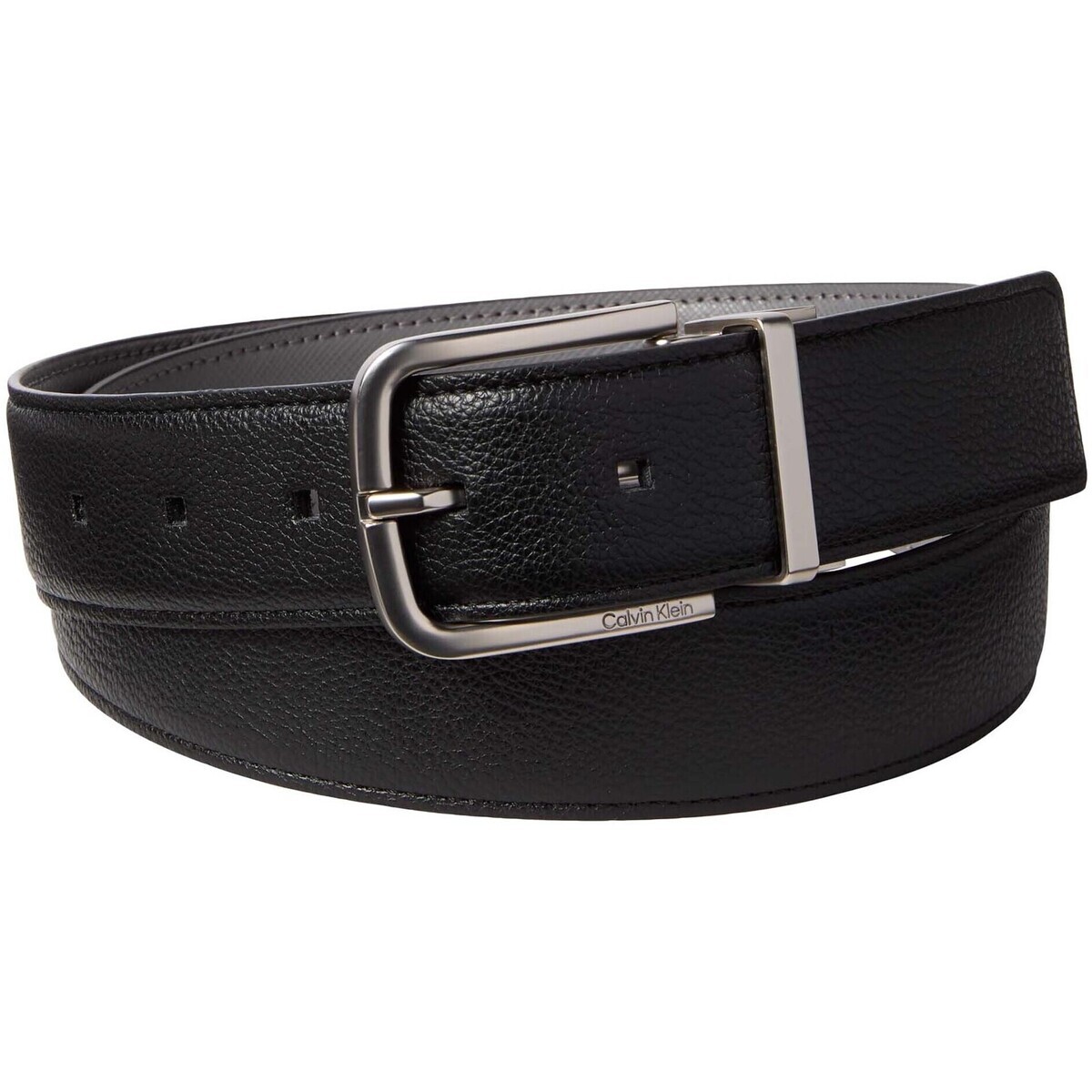 Calvin Klein Jeans  Round Buckle Pebble 35Mm Rev/Adj  Černá