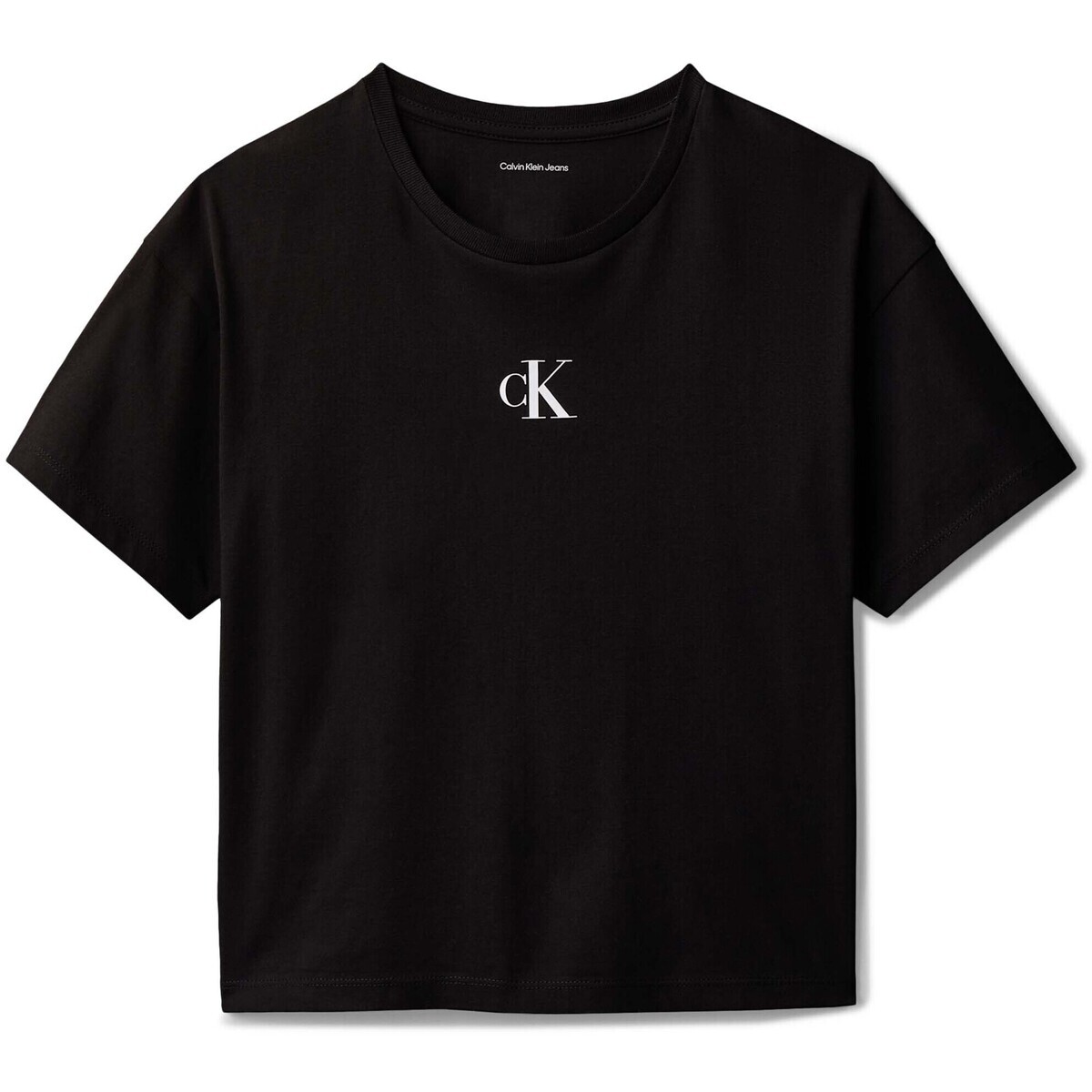 Calvin Klein Jeans  Ck Logo Boxy  Černá