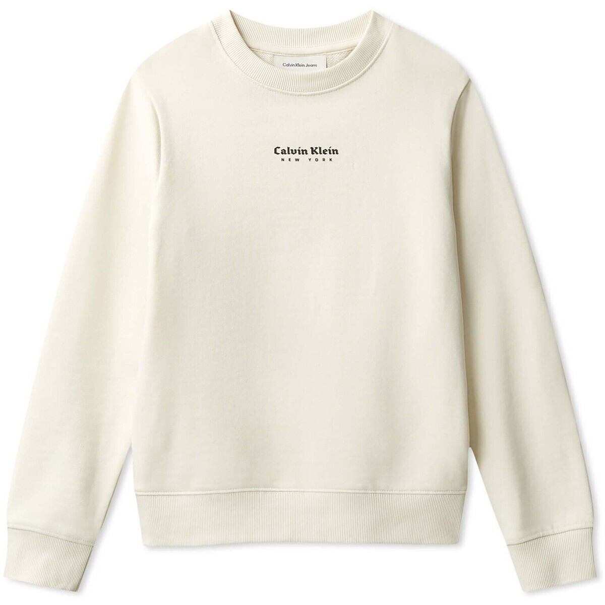 Calvin Klein Jeans  Minimal Logo Cn Sweatshirt  Bílá