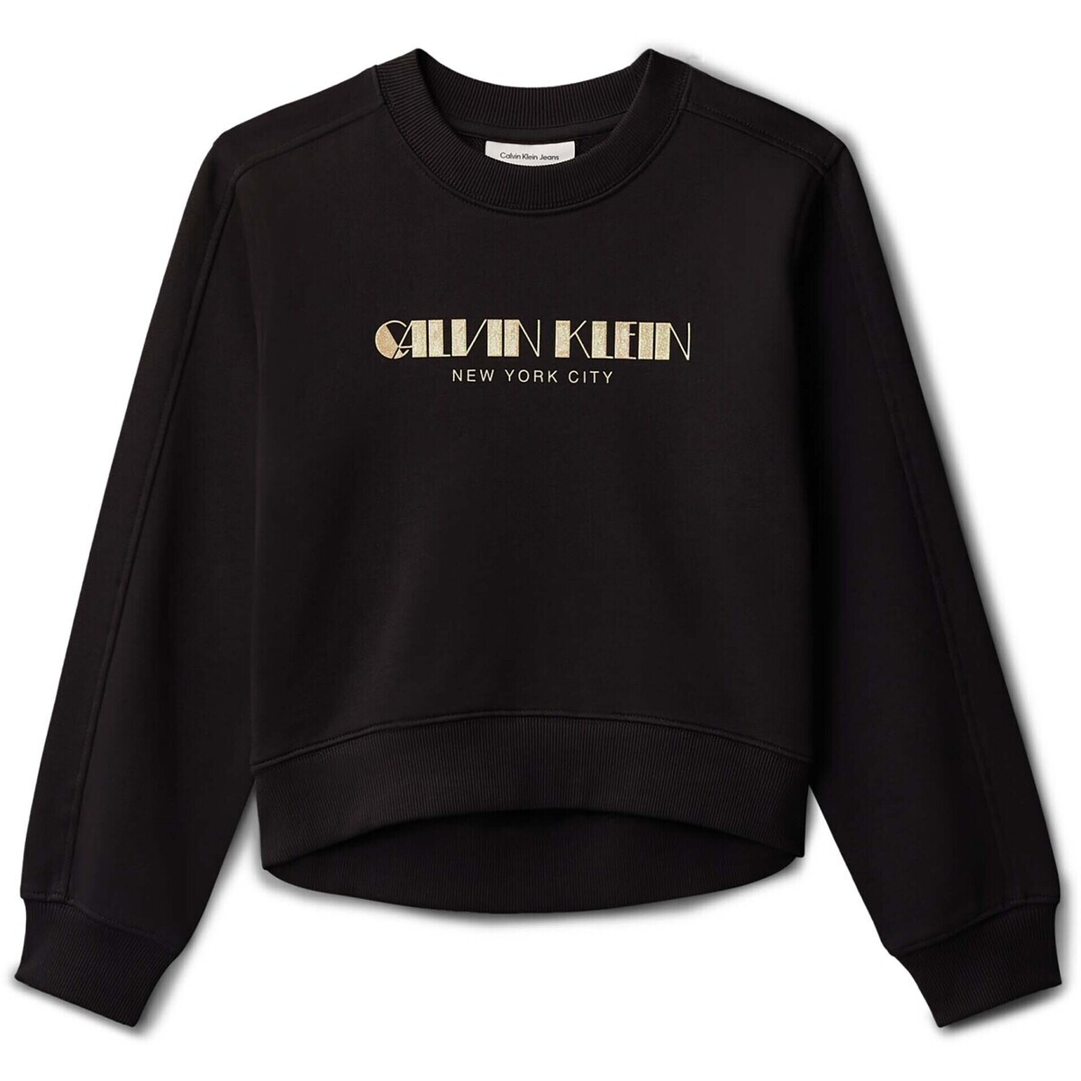 Calvin Klein Jeans  Glitter Aw Cn Sweatshirt  Černá