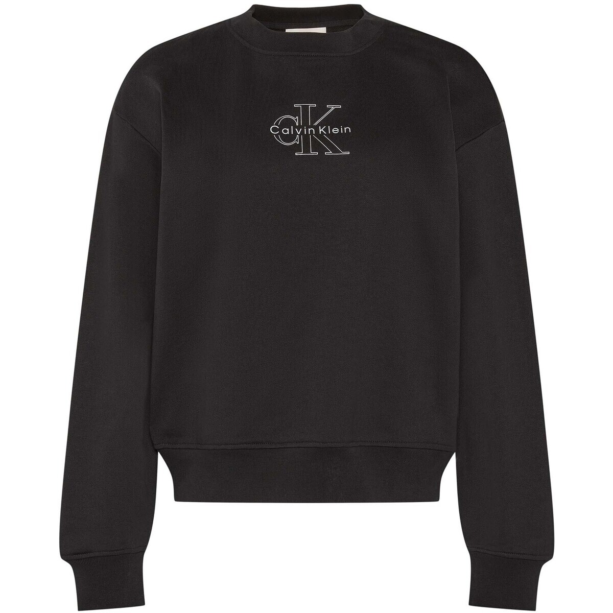 Calvin Klein Jeans  Ls Ck Foil Crew Swea  Černá
