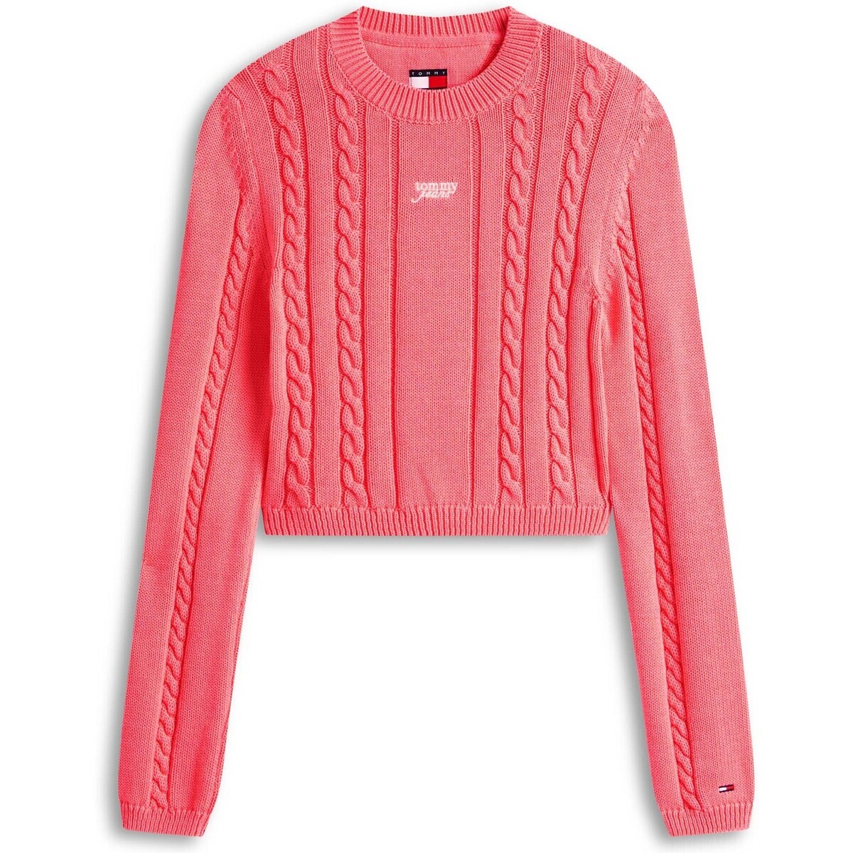 Tommy Jeans  Tjw Cable Script Swe  Růžová