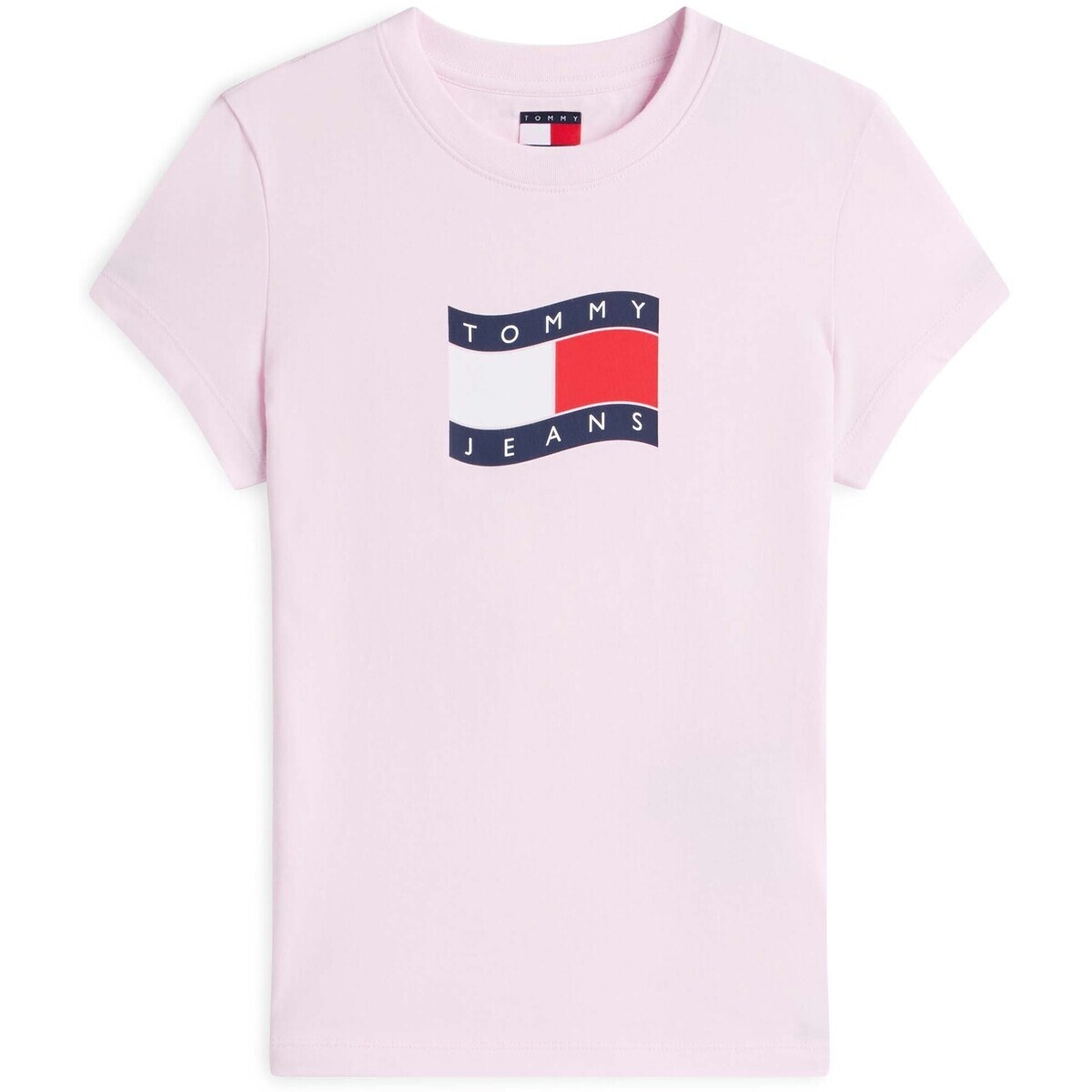 Tommy Jeans  Tjw Slim Wavy Flag T  Růžová