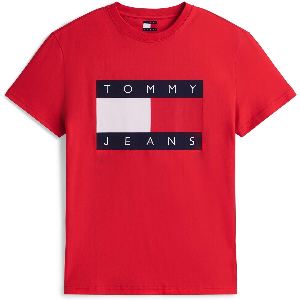 Tommy Jeans  Tjm Reg Big Flag Ss  Červená
