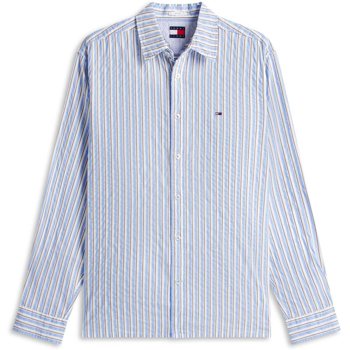 Tommy Jeans  Tjm Rlx Seersucker S  Modrá