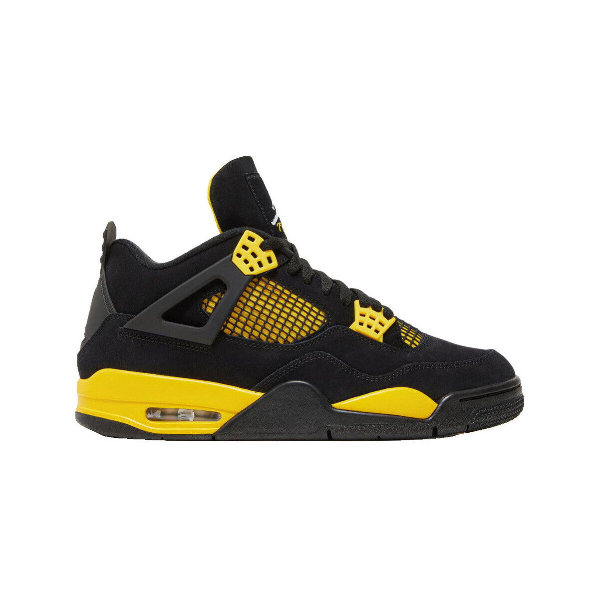 Nike  Baskets  air jordan 4 retro thunder nubuck noir/jaune  Černá