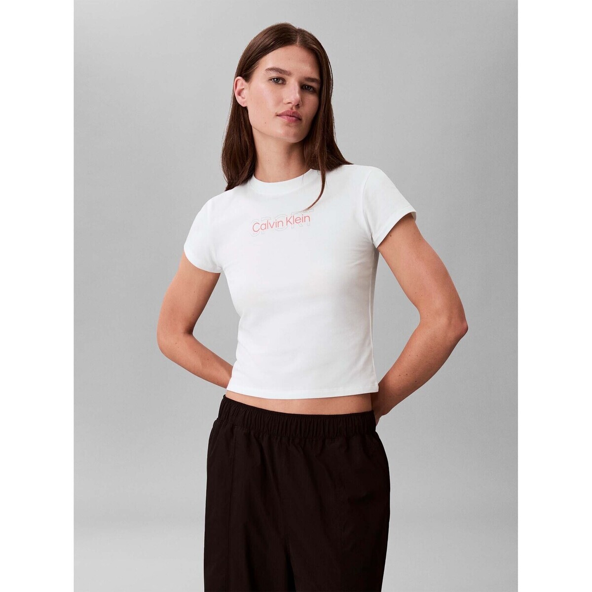 Calvin Klein Jeans  Commuter Baby Tee  Bílá