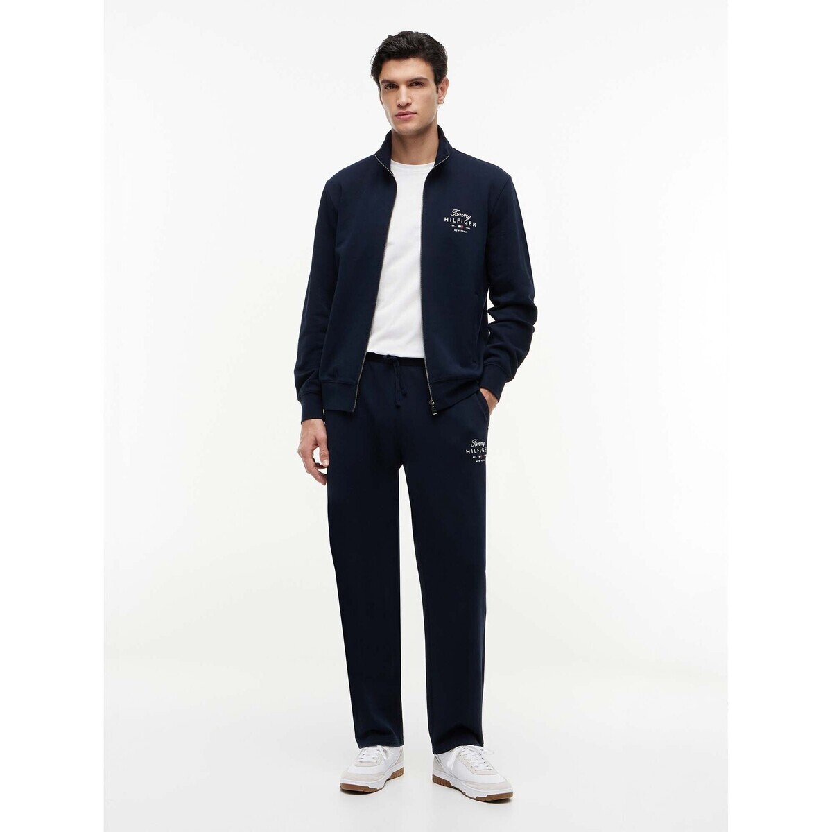 Tommy Hilfiger  Script Stack Sweatpa  Tmavě modrá