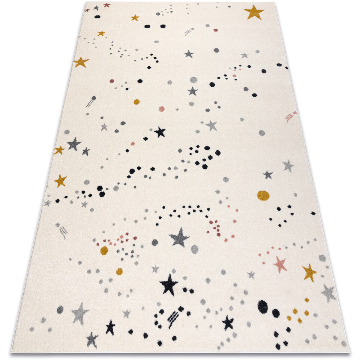 Rugsx  Koberec KIDDO 5308 krém hvězdičky pro děti, 200x290 cm  Béžová
