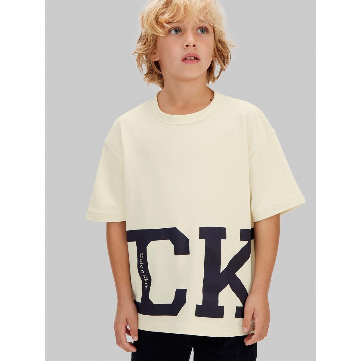 Calvin Klein Jeans  Varsity Ss  Béžová
