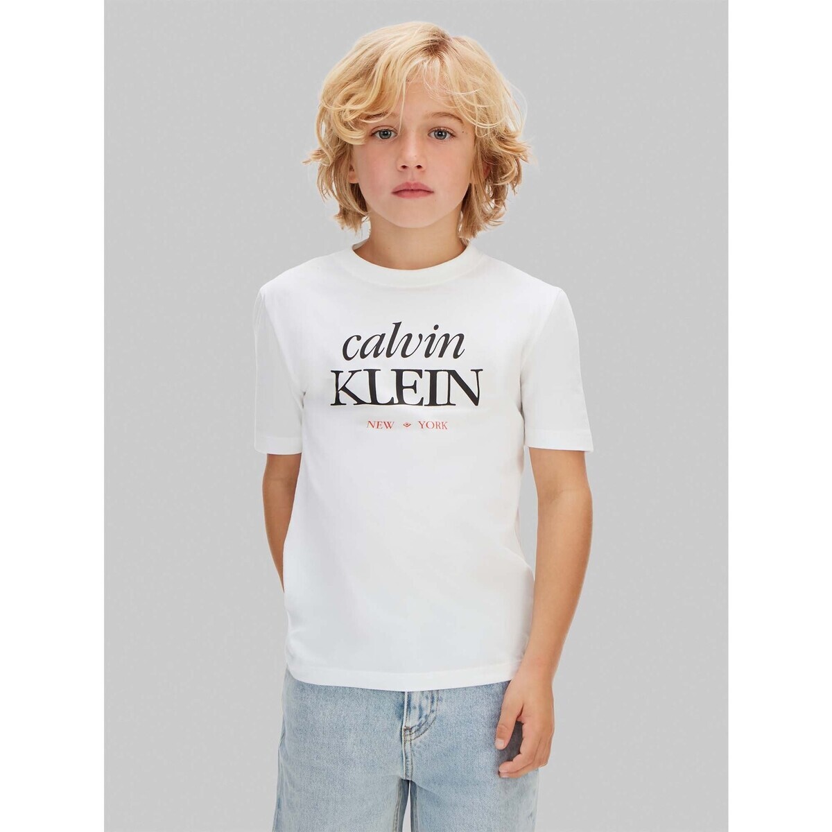 Calvin Klein Jeans  Logo Ss T-Shirt  Bílá