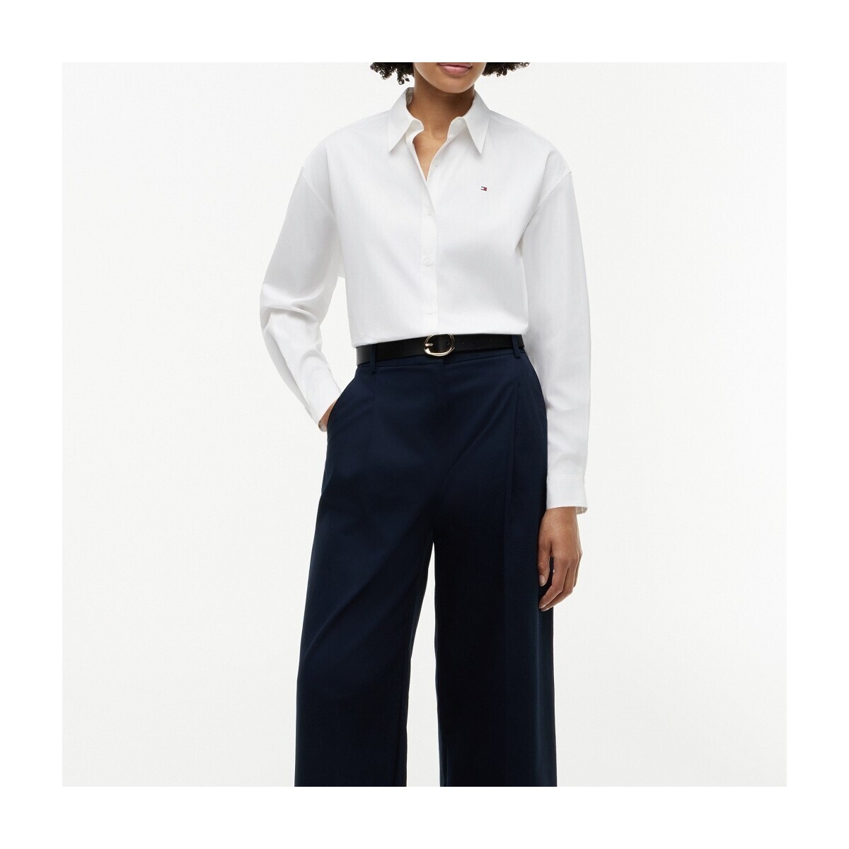 Tommy Hilfiger  Ww0ww49940 Summer Poplin Boxy Shirt  Bílá