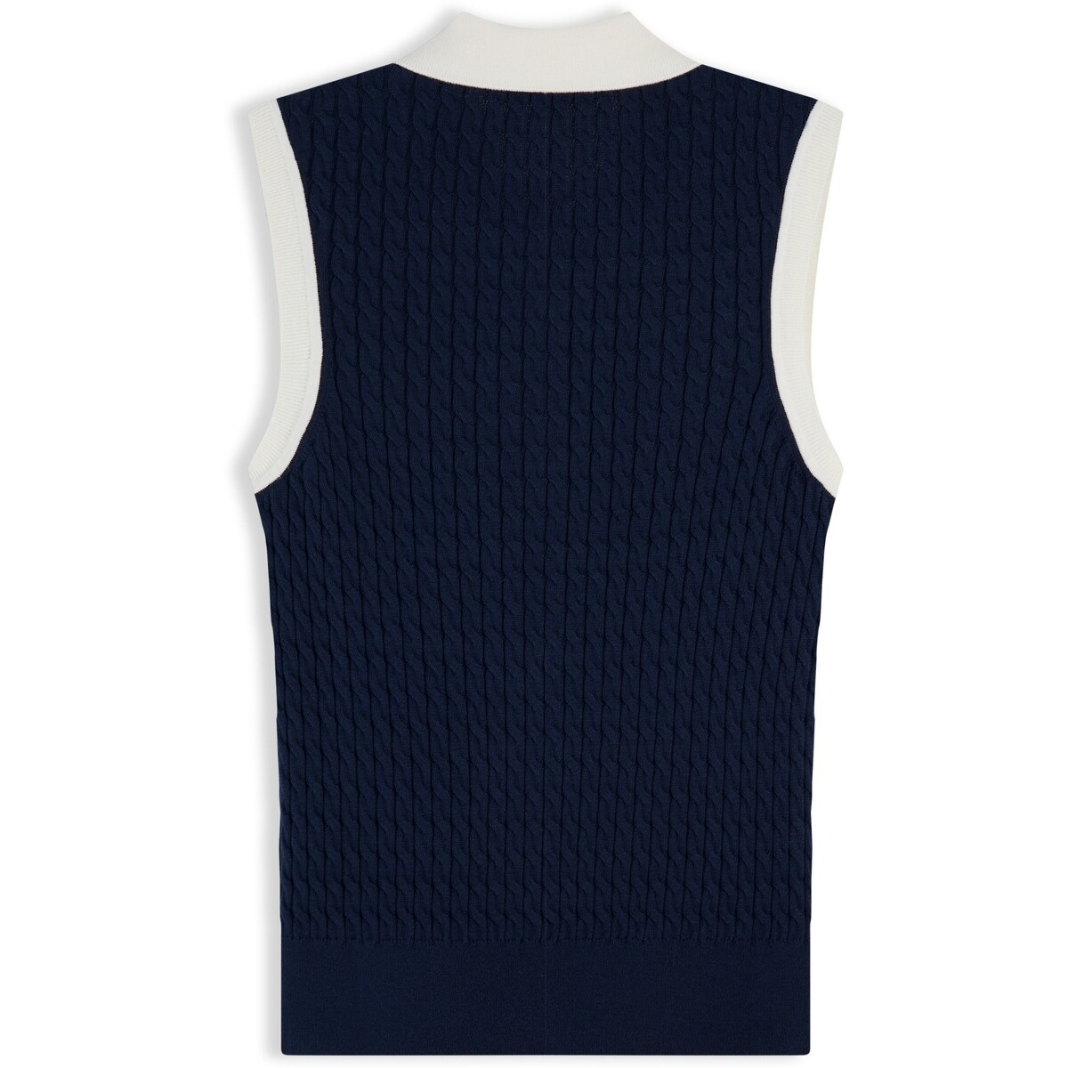 Tommy Hilfiger  Ww0ww50102 Fine Cable Sleeveless Po  Modrá