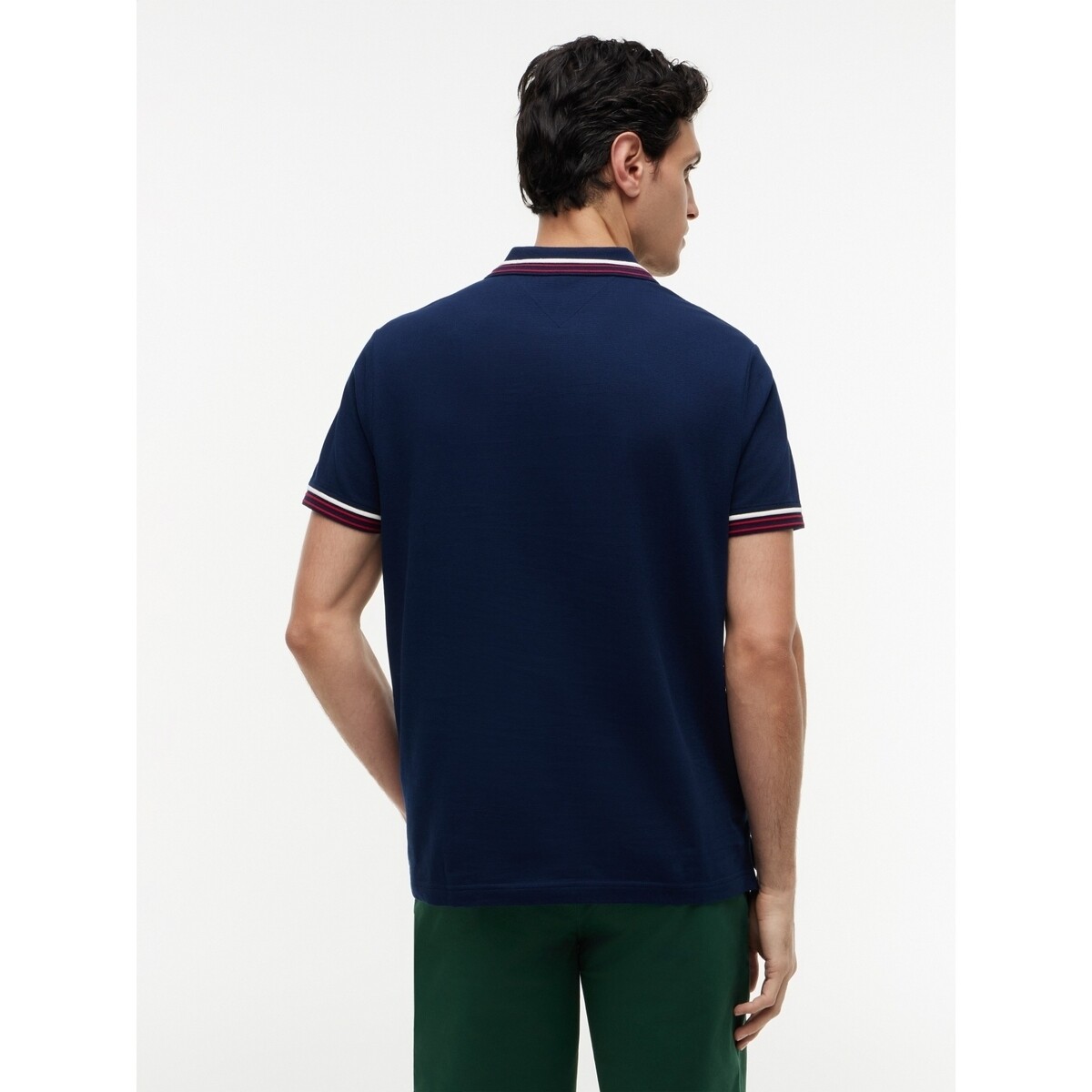Tommy Hilfiger  Mw0mw43379 Rwb Collar Cuff Detail P  Modrá