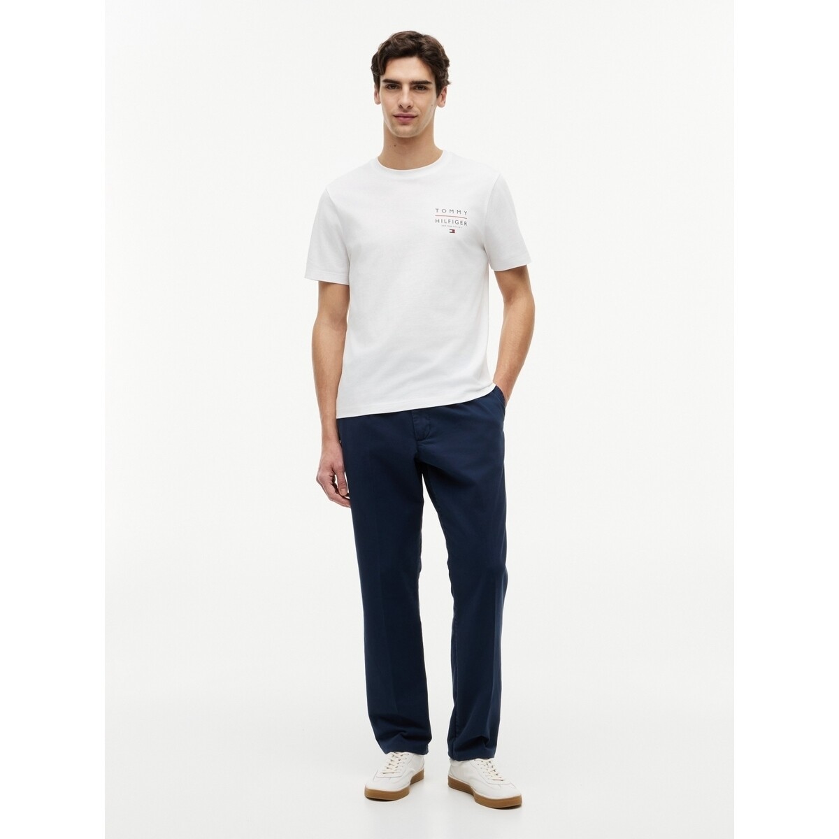 Tommy Hilfiger  Mw0mw44361 Brand Love Left Chest  Bílá