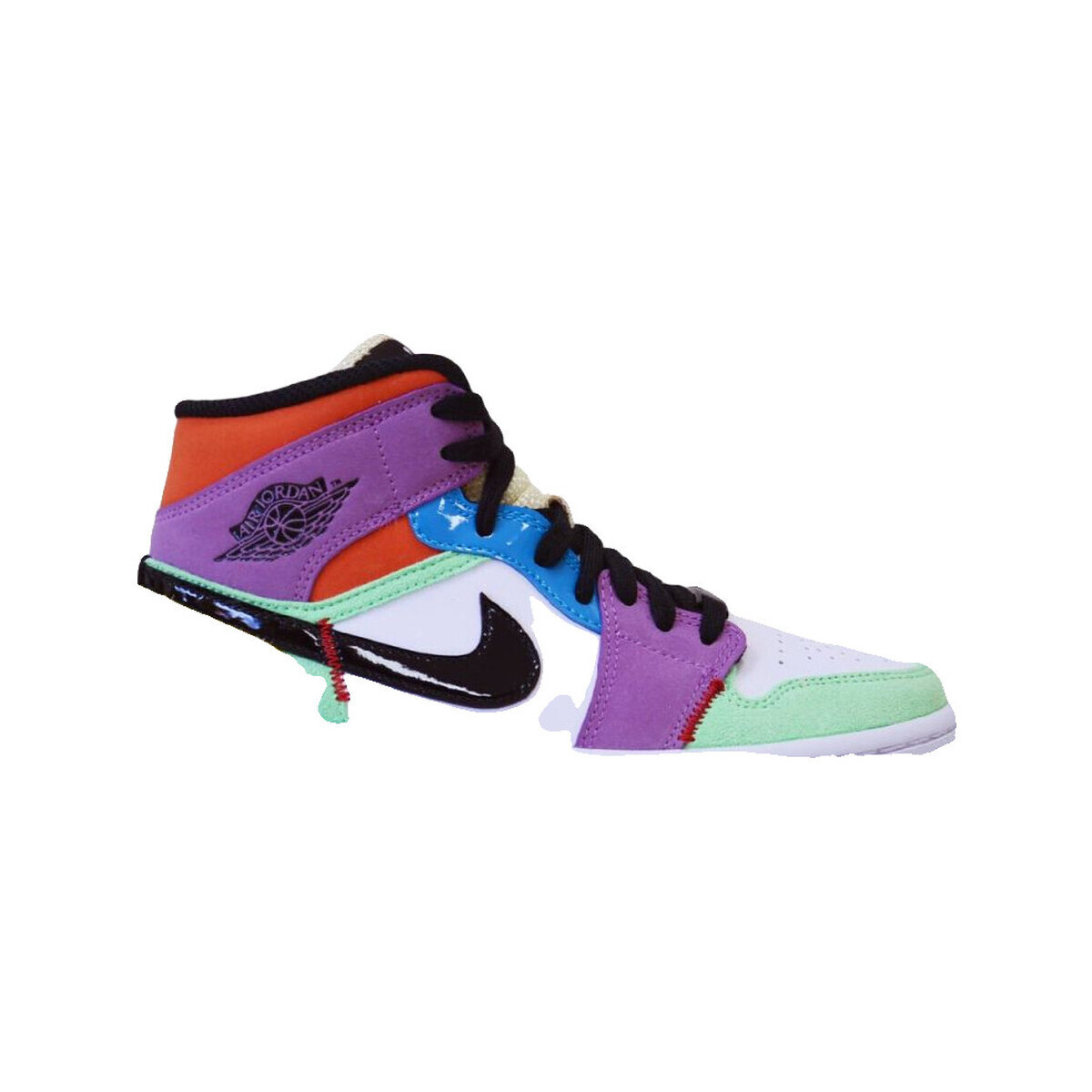 Nike  Baskets  1 mid se multi-color lightbulb cuir  Šedá