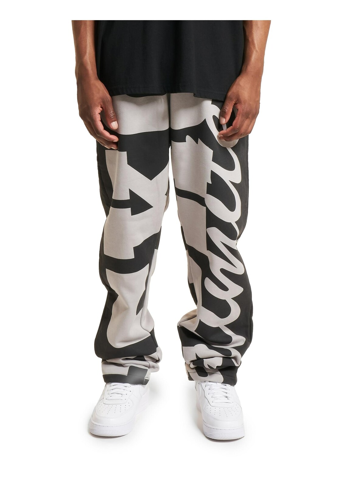 Kalhoty sportovní Ecko Unltd. Big Font Jogging - šedé-bílé, 4XL