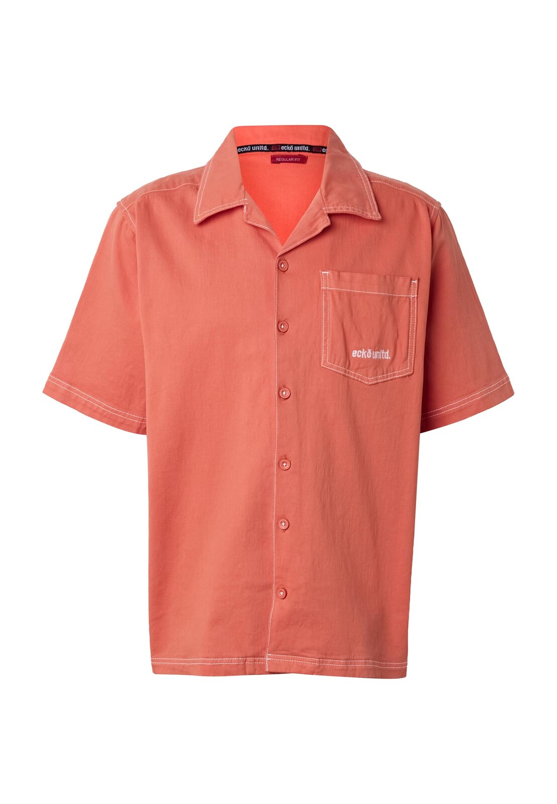 Košile s krátkým rukávem Ecko Unltd. Fabio - oranžová, XL