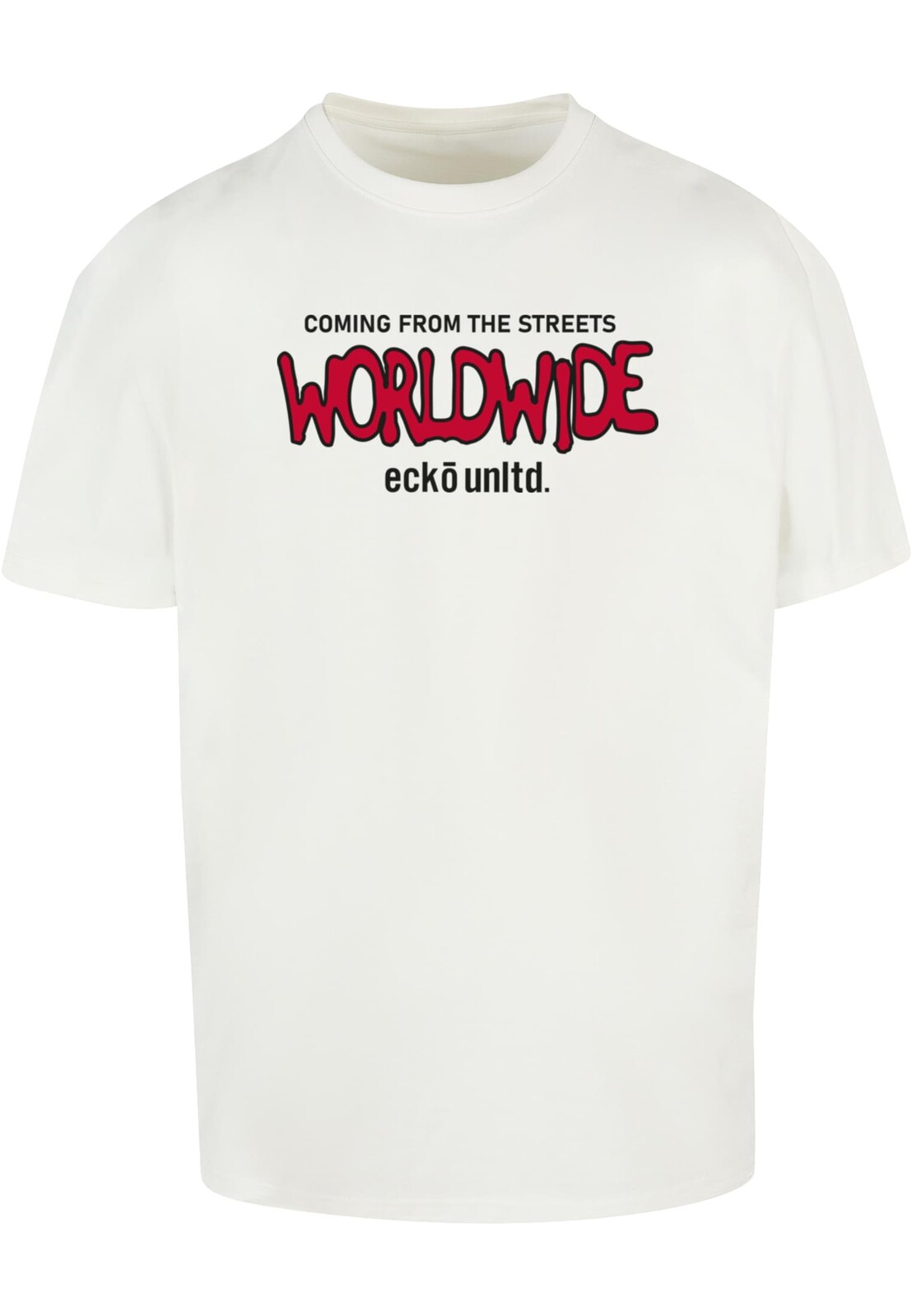 Tričko Ecko Unltd. Worldwide2 - bílé, S