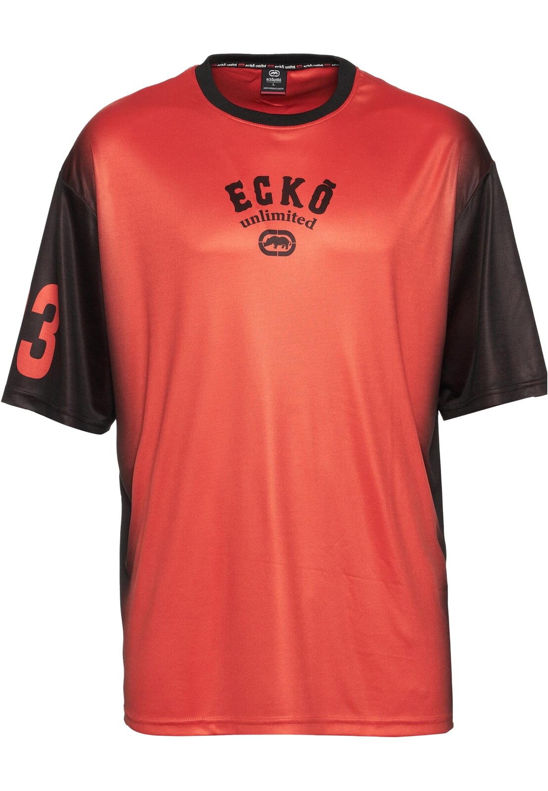 Tričko Ecko Unltd. Faded Soccer - červené-černé, S