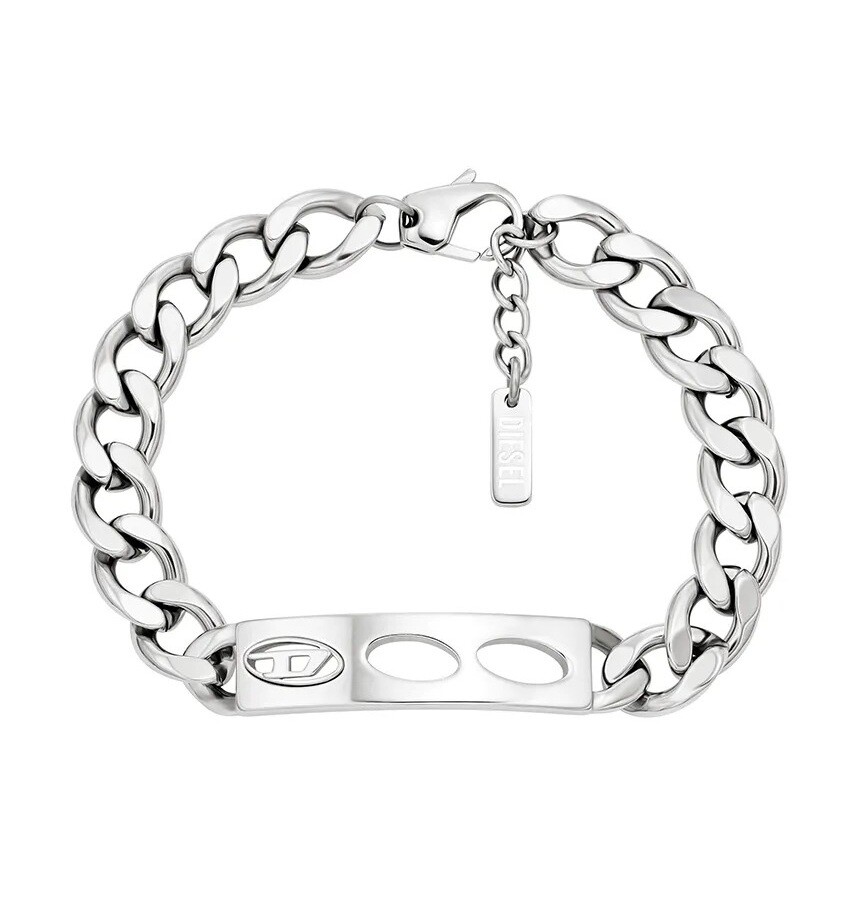 Diesel Stylový unisex náramek z oceli D Logo DX1663040