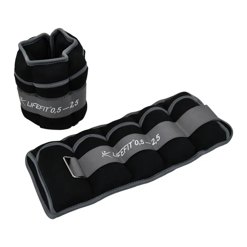Lifefit Neoprenová zátěž kotník/zápěstí S2 2x0 5-2 5kg nastavitelná černá