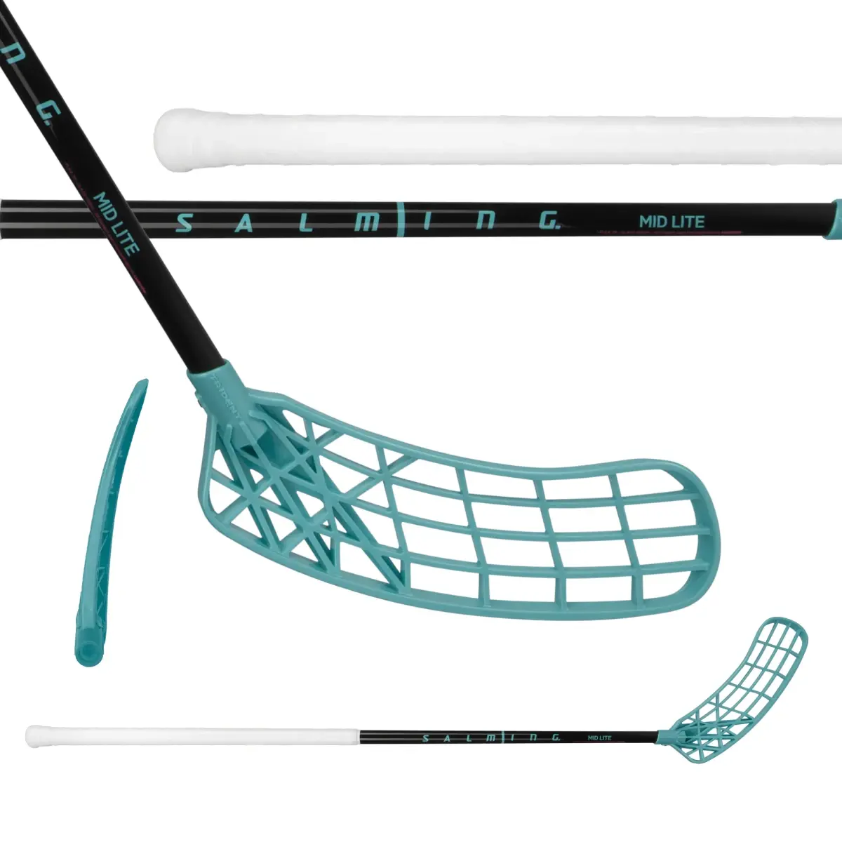 Salming Mid Lite JR Trident Endurance 32 Black / Laguna Blue