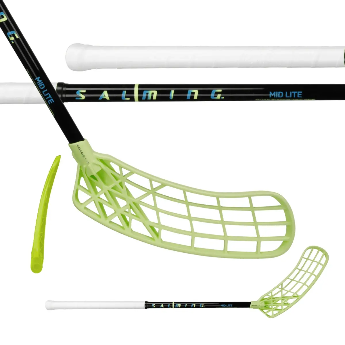 Salming Mid Lite JR Trident Endurance 35 Black / Light Green