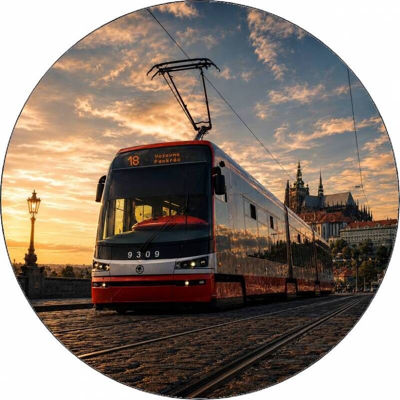 Jedlý papír tramvaj 19,5 cm - Pictu Hap
