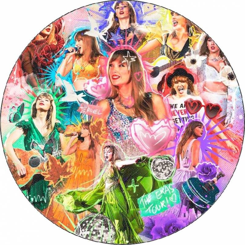 Jedlý papír Taylor Swift colour 19,5 cm - Pictu Hap