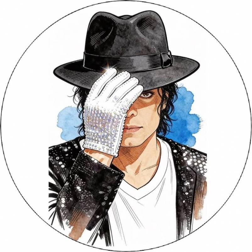 Jedlý papír Michael Jackson 19,5 cm - Pictu Hap