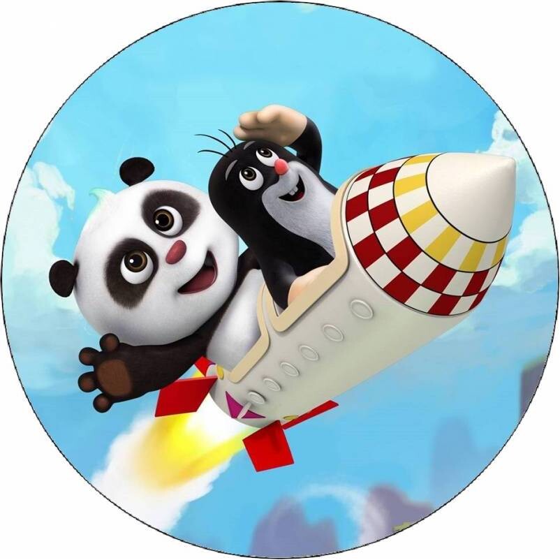 Jedlý papír Krtek a Panda 19,5 cm - Pictu Hap