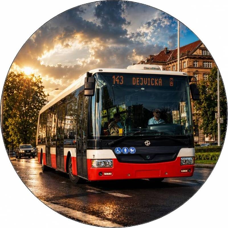 Jedlý papír autobus 19,5 cm - Pictu Hap