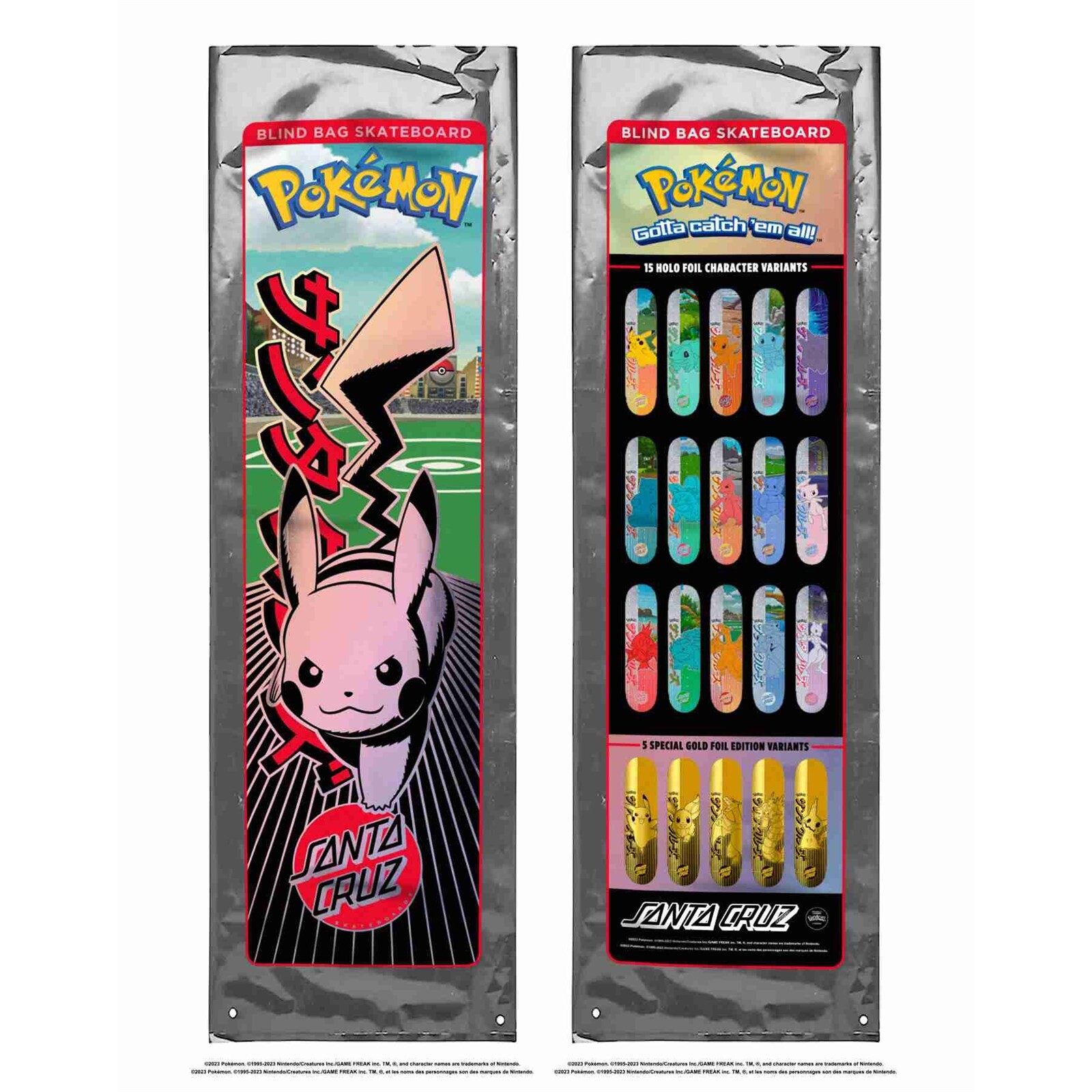 deska SANTA CRUZ - Pokémon Blind Bag 8.0in x 31.6in (144636) velikost: 8.0in x 31.6in
