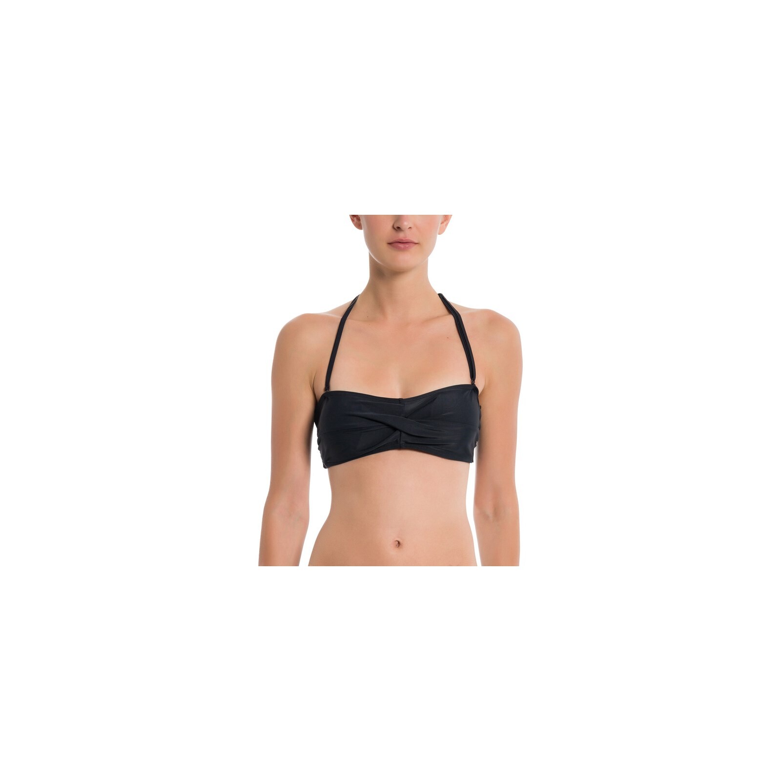 horní díl plavek BENCH - Twist Bandeau Top Black Beauty (BK11179)
