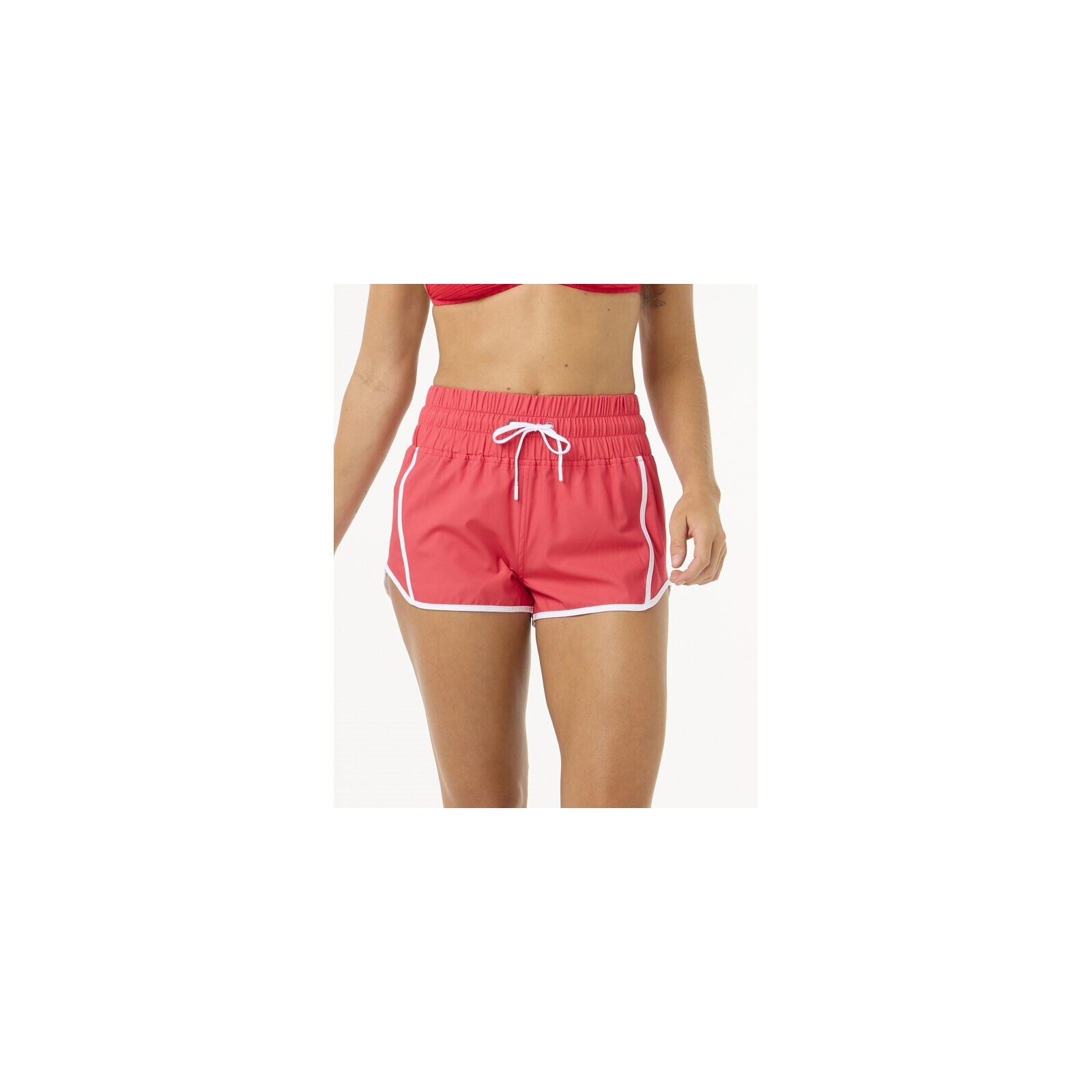 horní díl plavek RIP CURL - High Waist Retro Volley 3In Hibiscus Red (619)