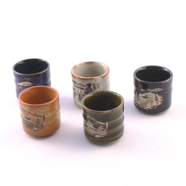 Japonský set na saké Kiritachi 5 pohárů