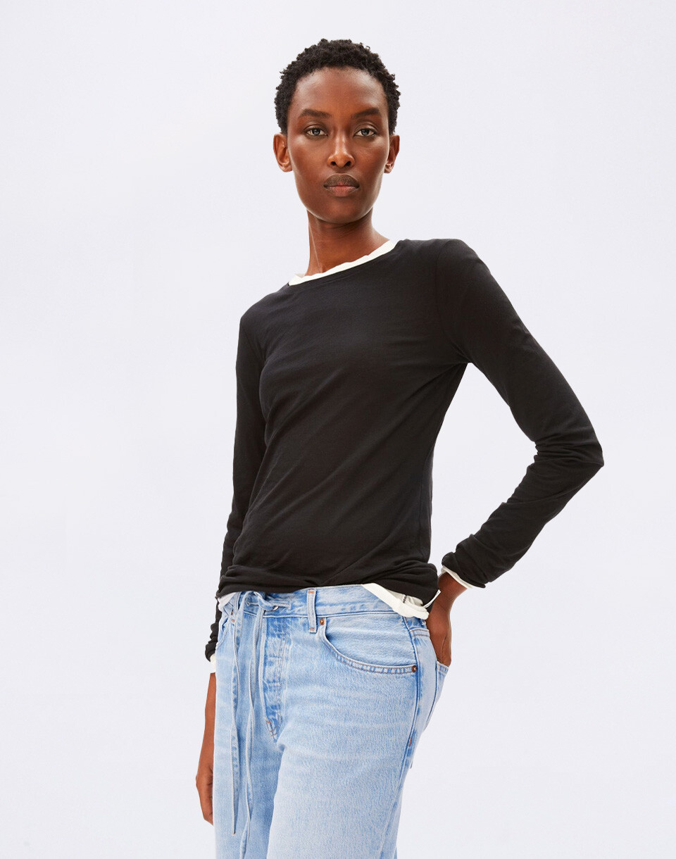 Armedangels Einiaara Soft Longsleeve 105 black XS