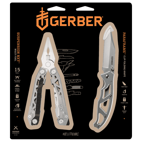 Dárkový set multitool Gerber Suspension-NXT+ Paraframe I Barva: stříbrná