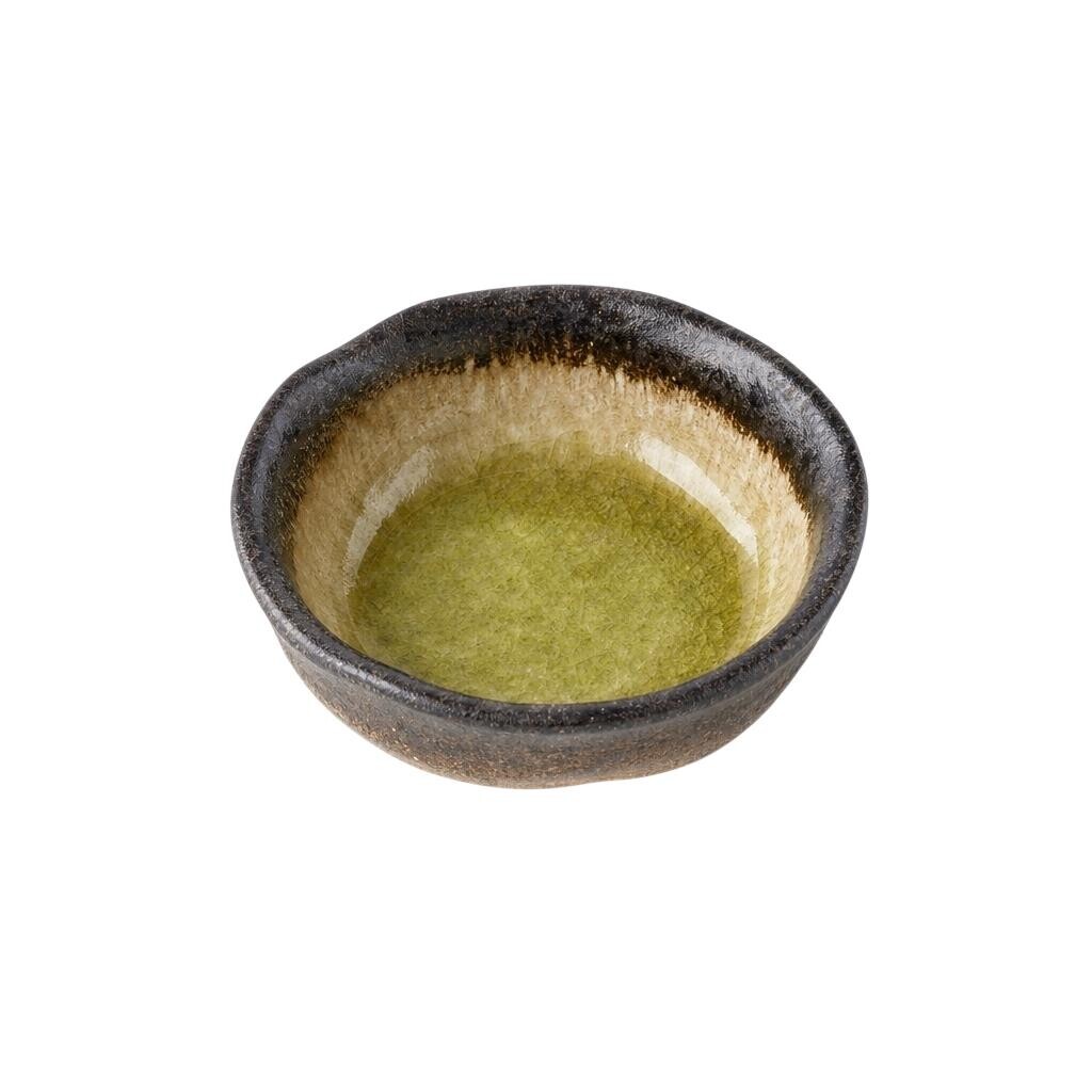 Miska na omáčku 8 cm, 50 ml, limetkově zelená, keramika, MIJ