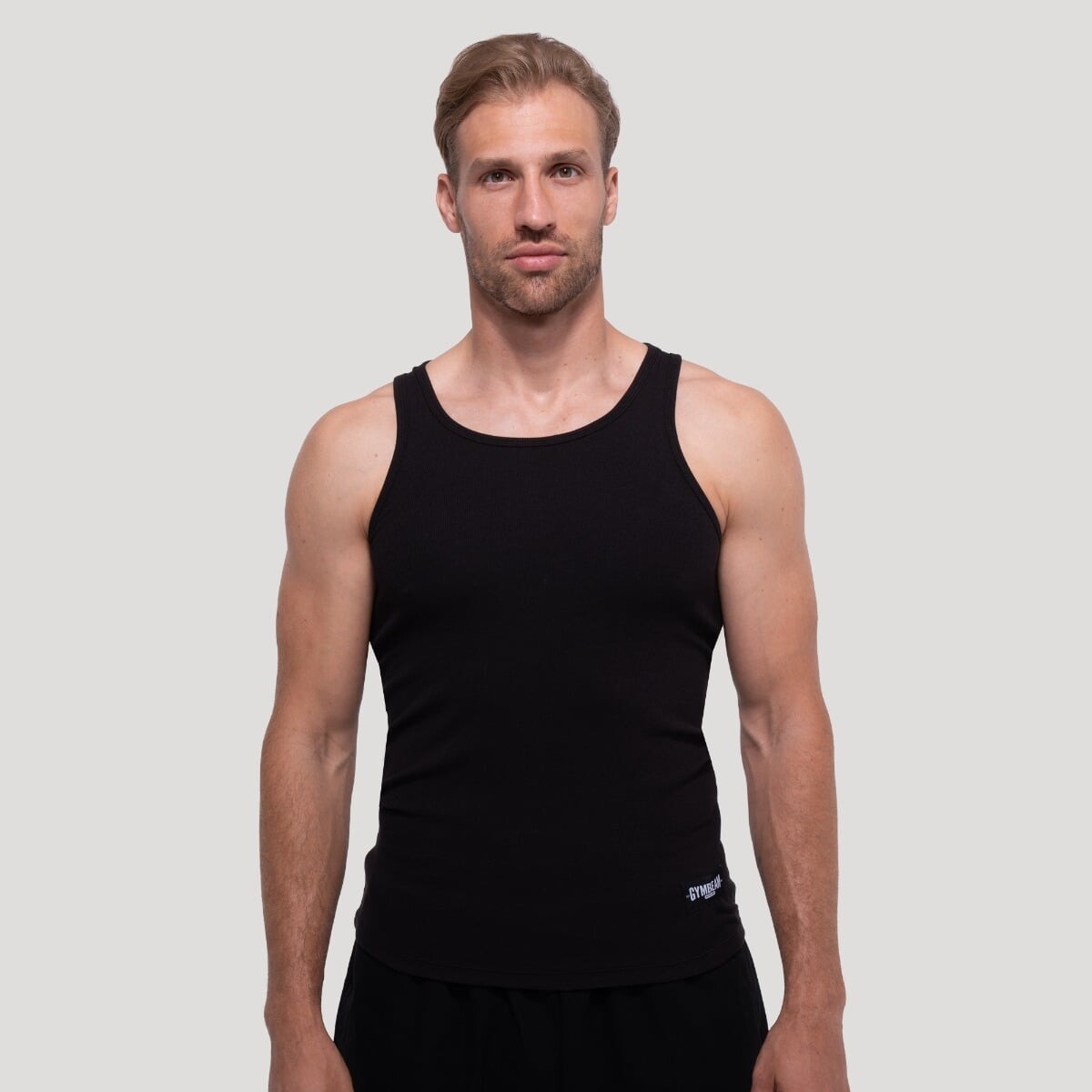 GymBeam Tílko Persistence Ribbed Black