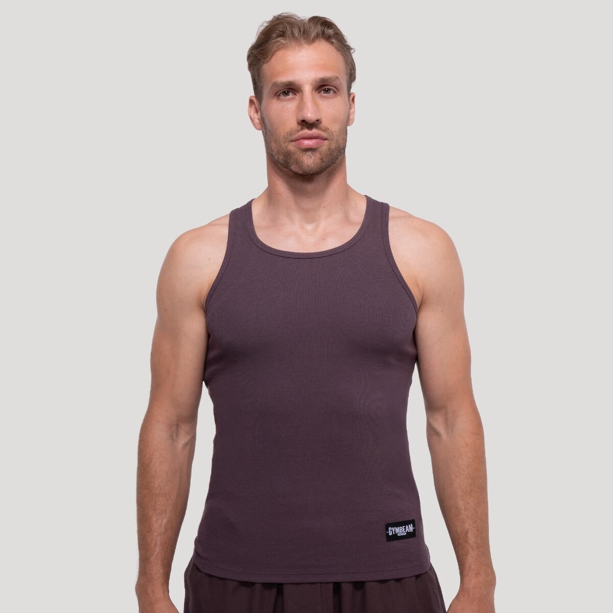 GymBeam Tílko Persistence Ribbed Brown
