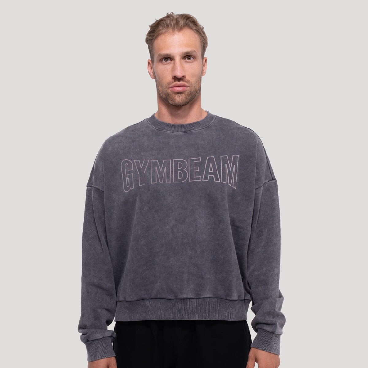 GymBeam Mikina Persistence Washed Gray
